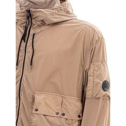 Beige Polyamidjacke im gehobenen Urban-Stil