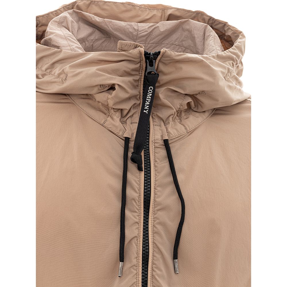 Beige Polyamidjacke im gehobenen Urban-Stil