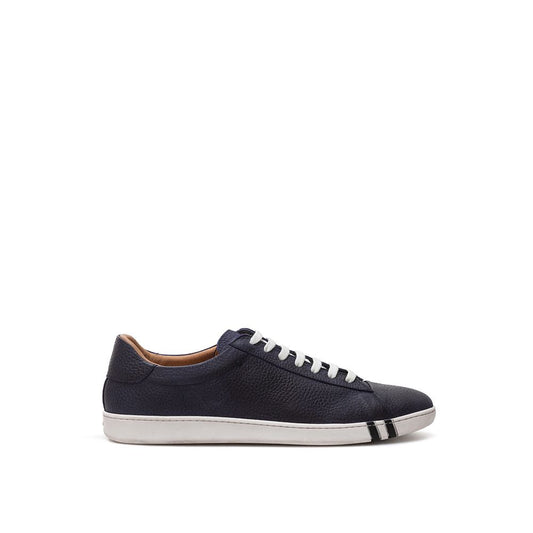 Elegante blaue Leder-Sneaker für Herren