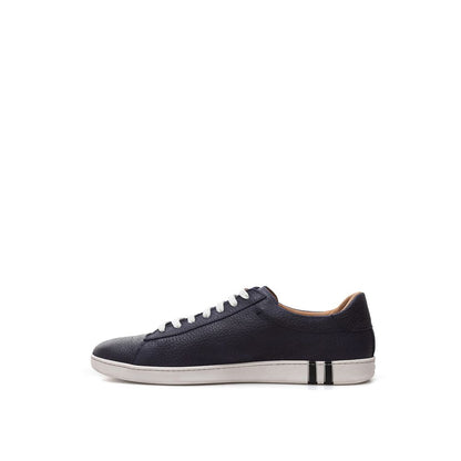 Elegante blaue Leder-Sneaker für Herren