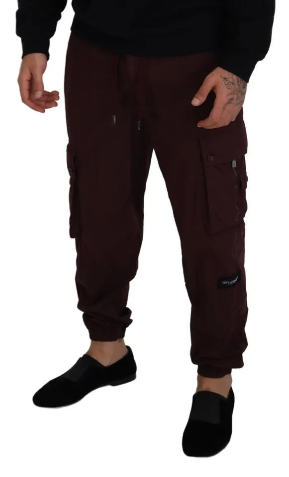 Bordeaux Cargo Jogger Hose Baumwollhose