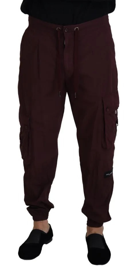 Bordeaux Cargo Jogger Hose Baumwollhose