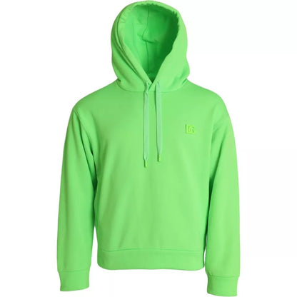 Neongrünes Logo Pullover Kapuzenpullover