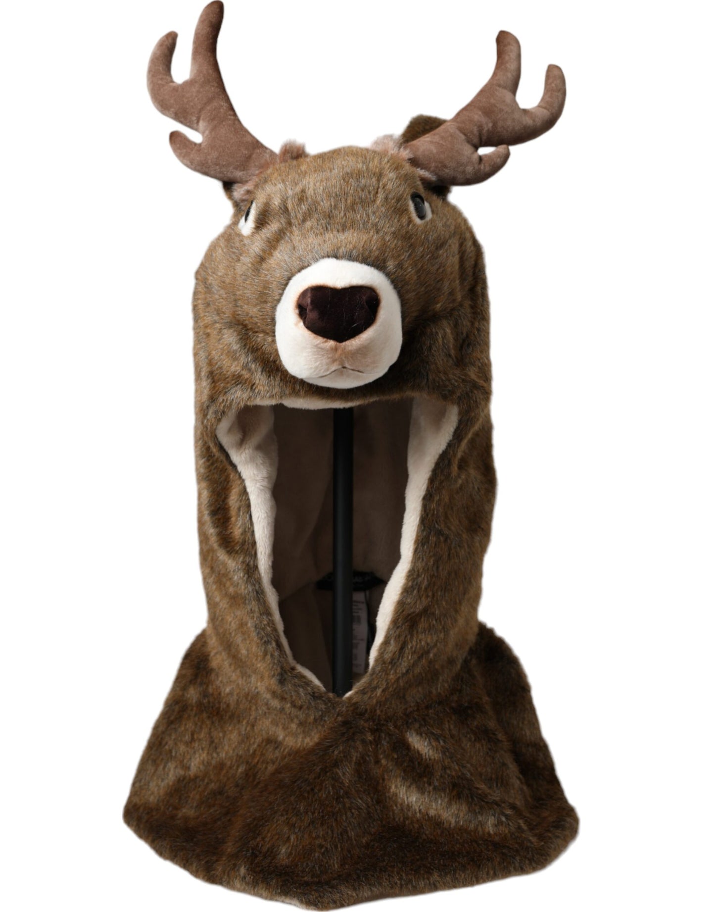 Brown Deer Faux Fur Whole Head Hat