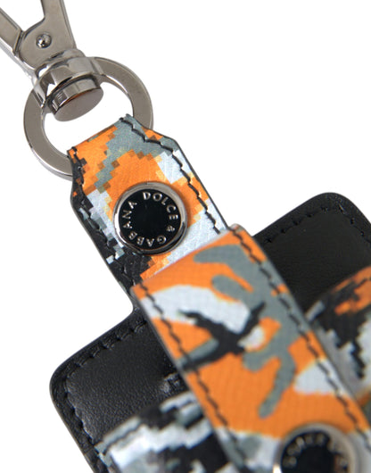 Multicolor Camouflage Print Leather Metal Airpods Case