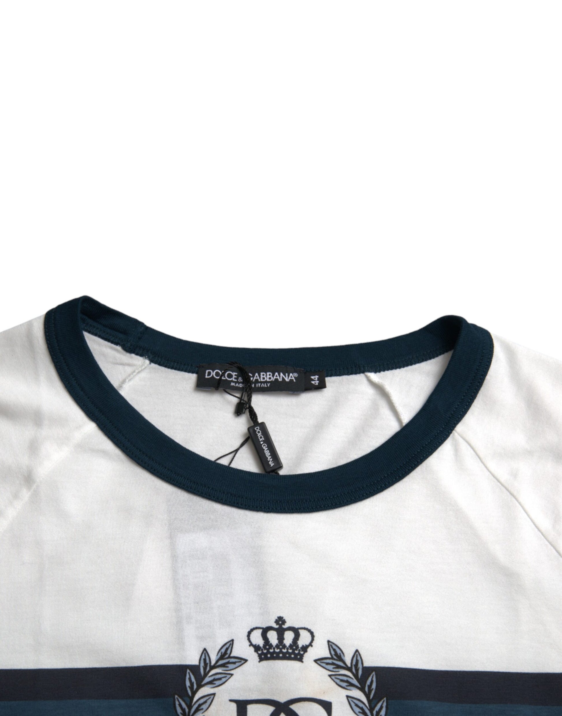 White D&G Logo Cotton Short Sleeves T-shirt