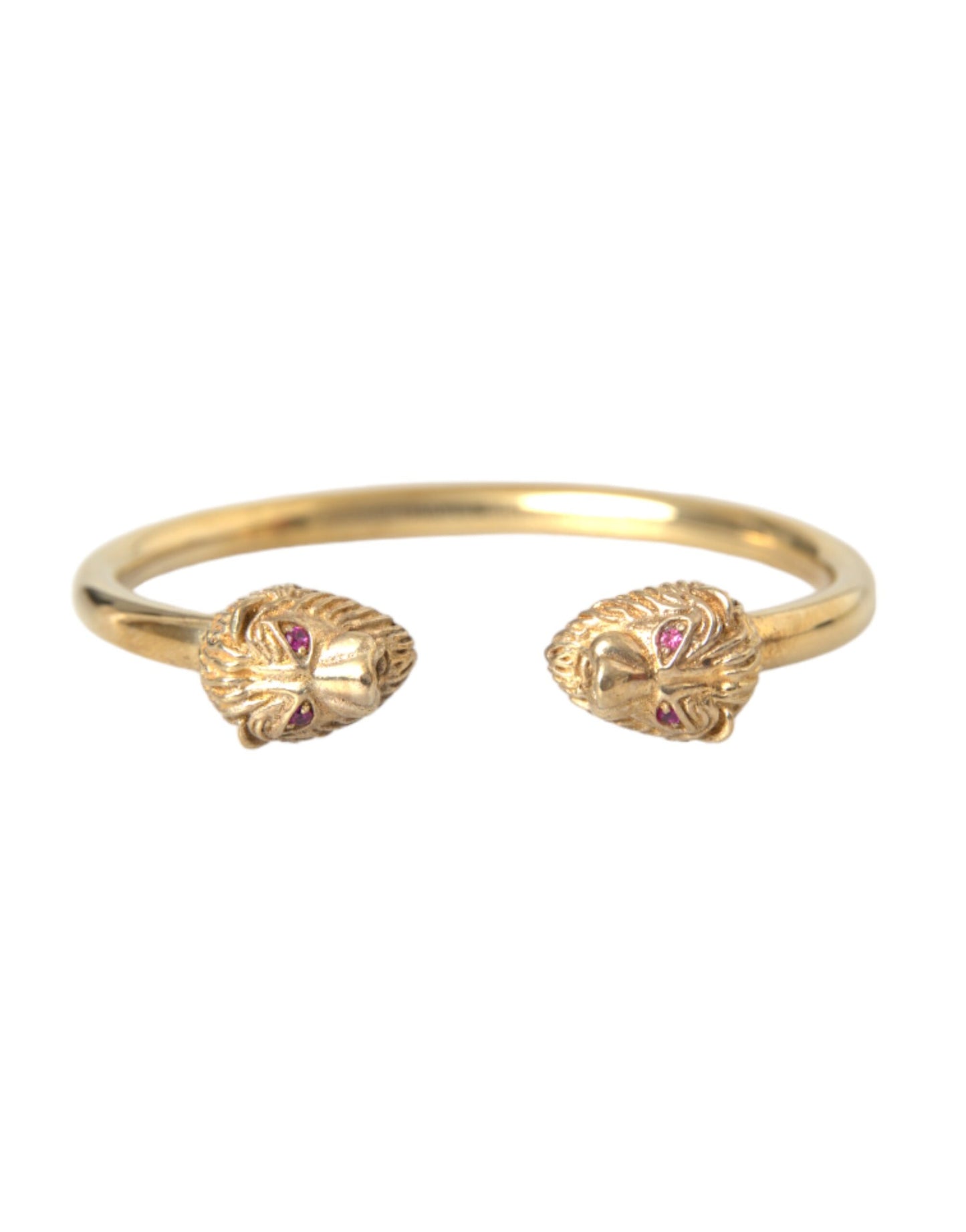 Gold CZ Lion Bangle Bracelet Women