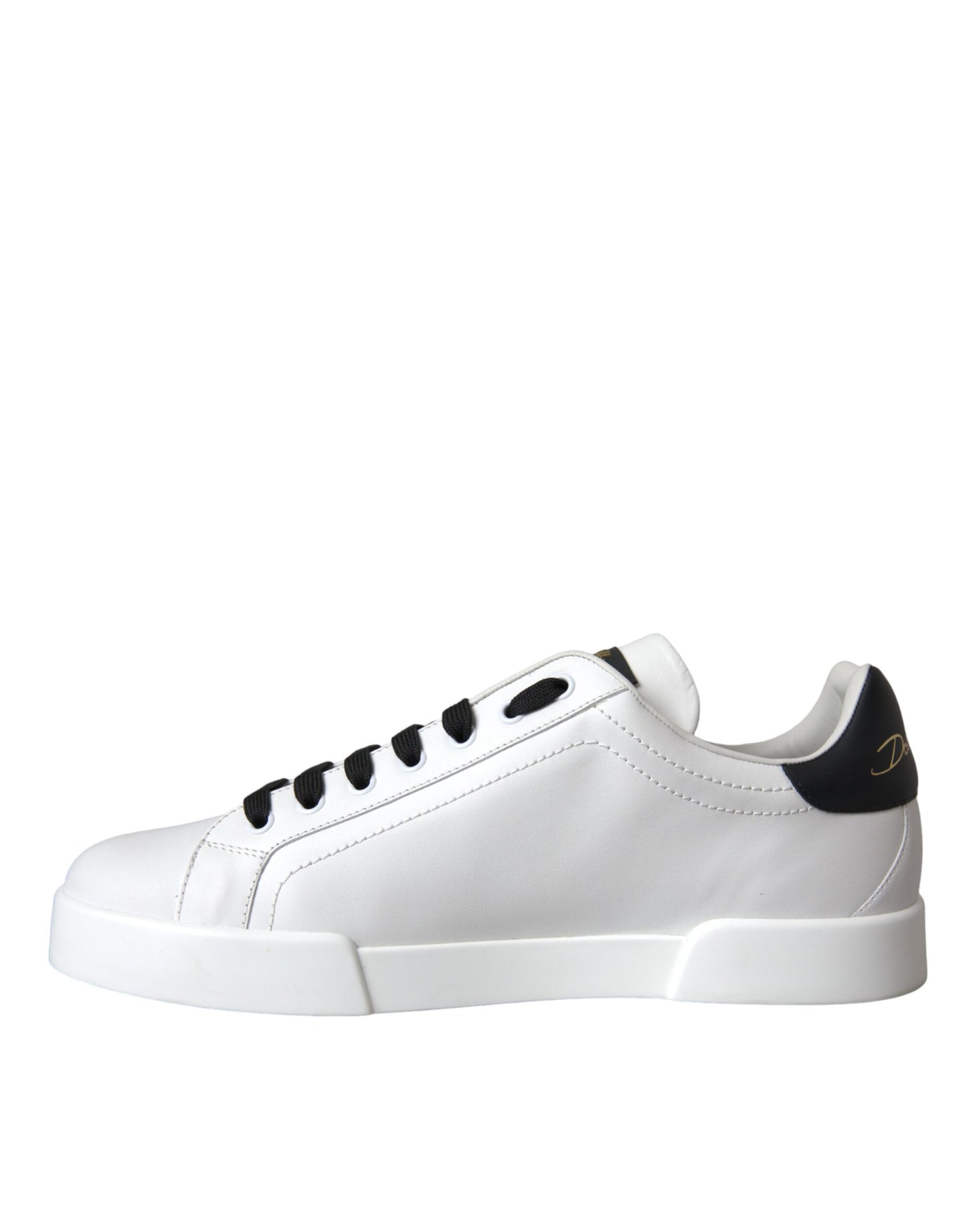 White Leather DG Logo Casual Low Top Sneakers Shoes