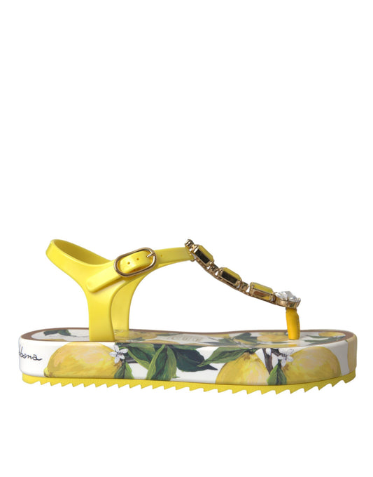 Gelb Zitrone Beachwear Flats Sandalen Schuhe