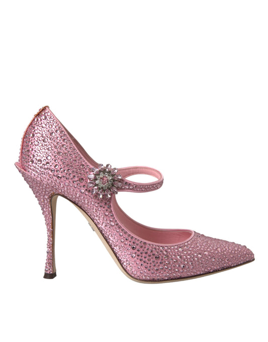 Rosa Pumps mit Strasssteinen und Kristallen