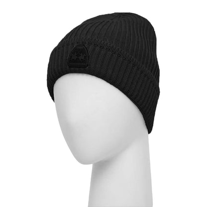 Black Acrylic Men Beanie