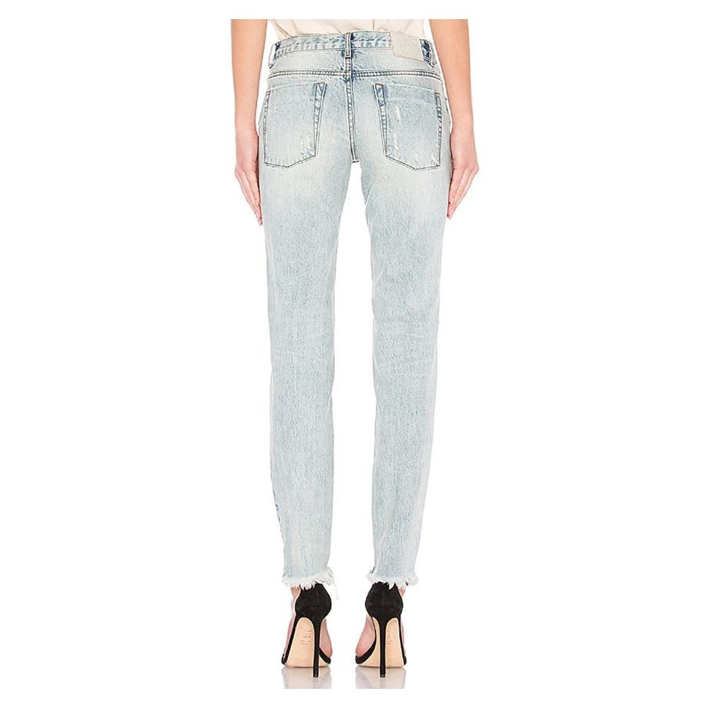 Light Blue Cotton Women Jeans