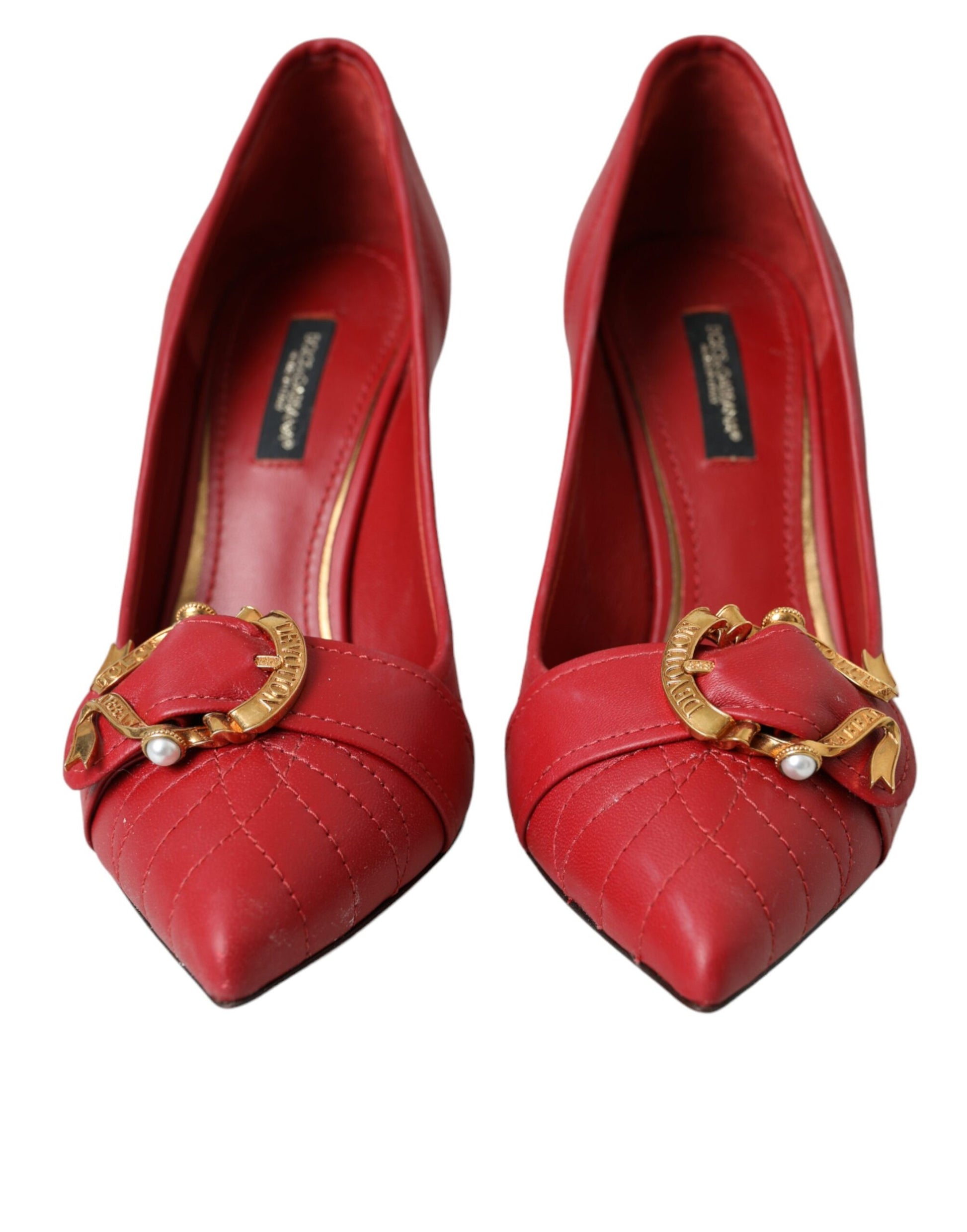 Rote Devotion Leder Pumps mit Absatz