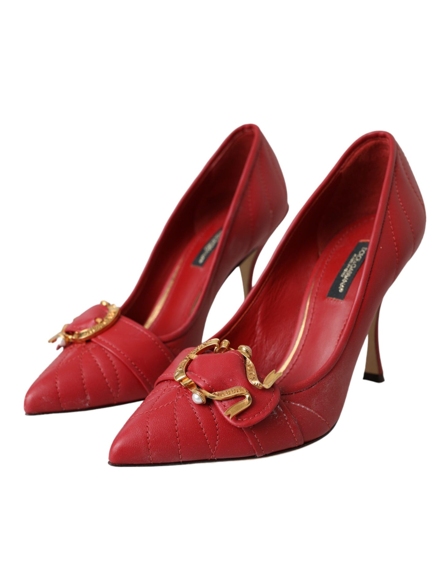 Rote Devotion Leder Pumps mit Absatz