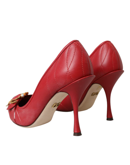 Rote Devotion Leder Pumps mit Absatz