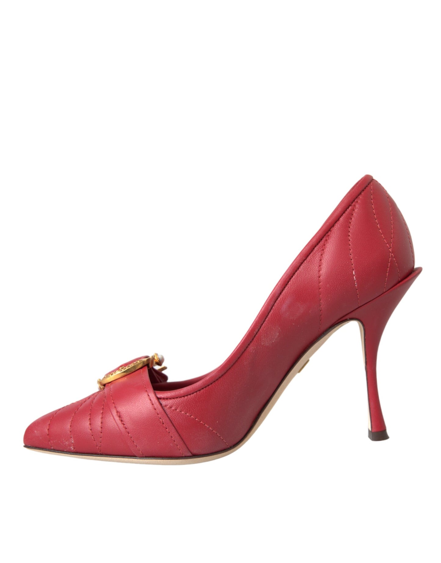 Rote Devotion Leder Pumps mit Absatz