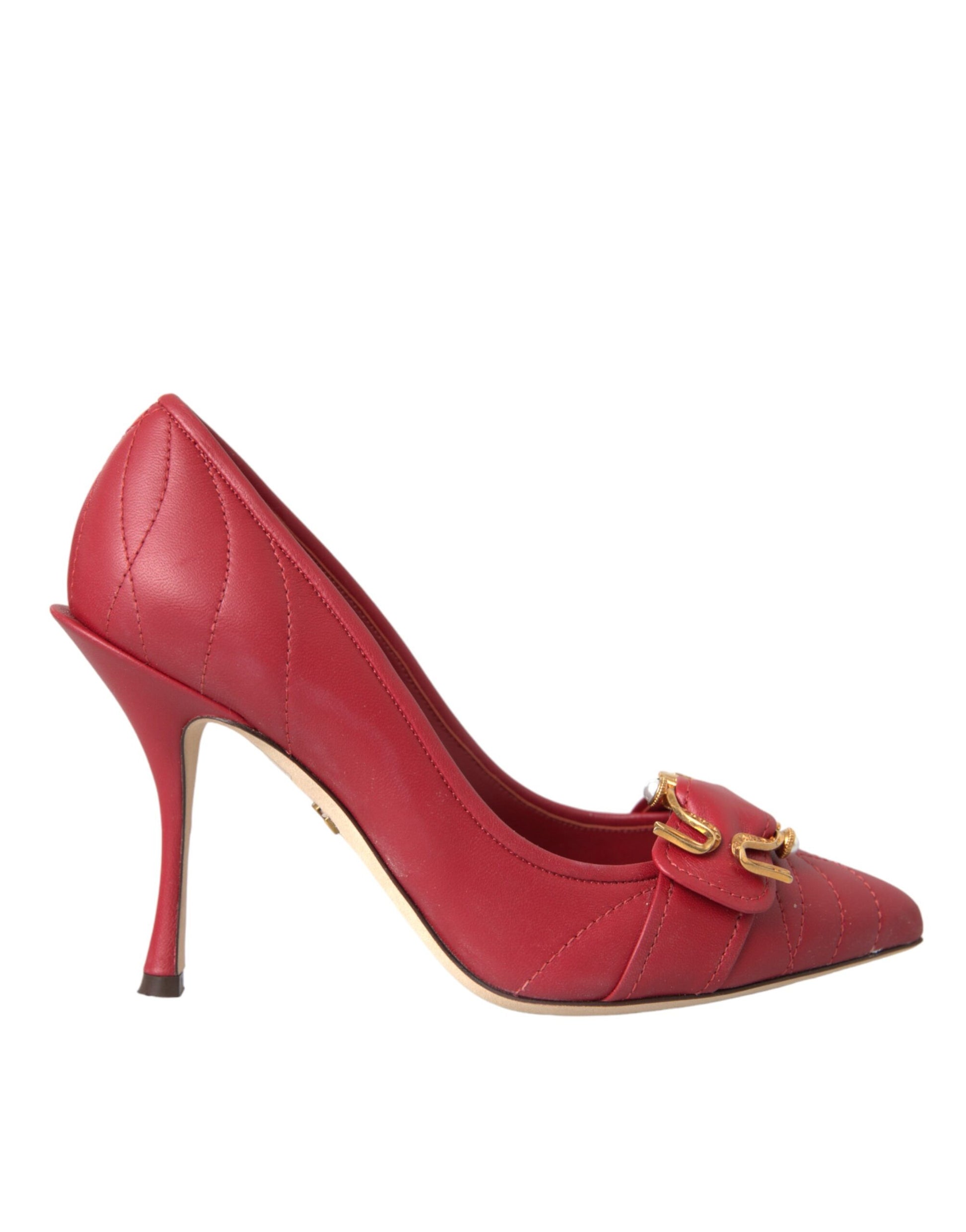 Rote Devotion Leder Pumps mit Absatz