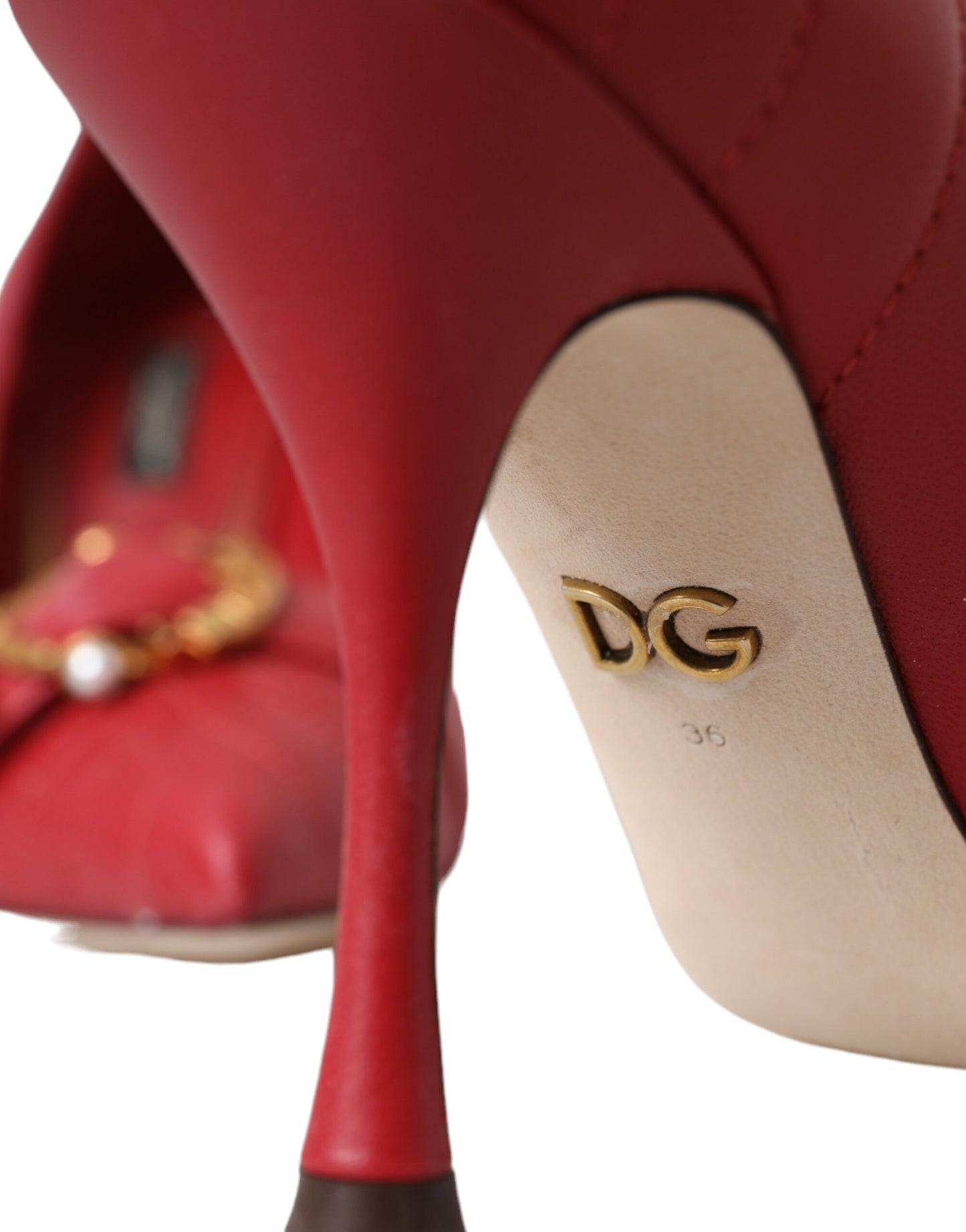 Rote Devotion Leder Pumps mit Absatz