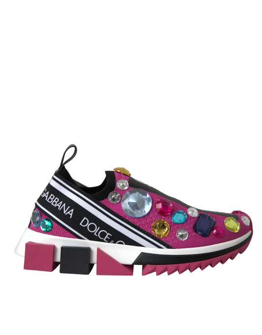 Rosa Sorrento Kristalle Sneakers Schuhe