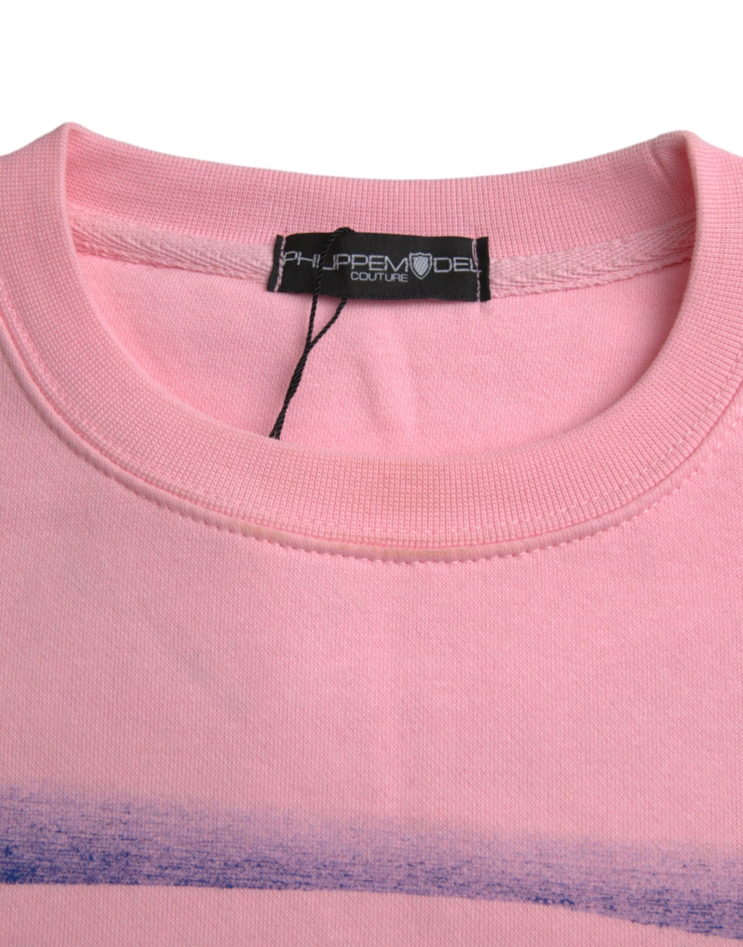 Rosa Pullover mit langen Ärmeln aus Baumwolle mit Logo-Print