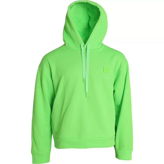 Neongrünes Logo Pullover Kapuzenpullover