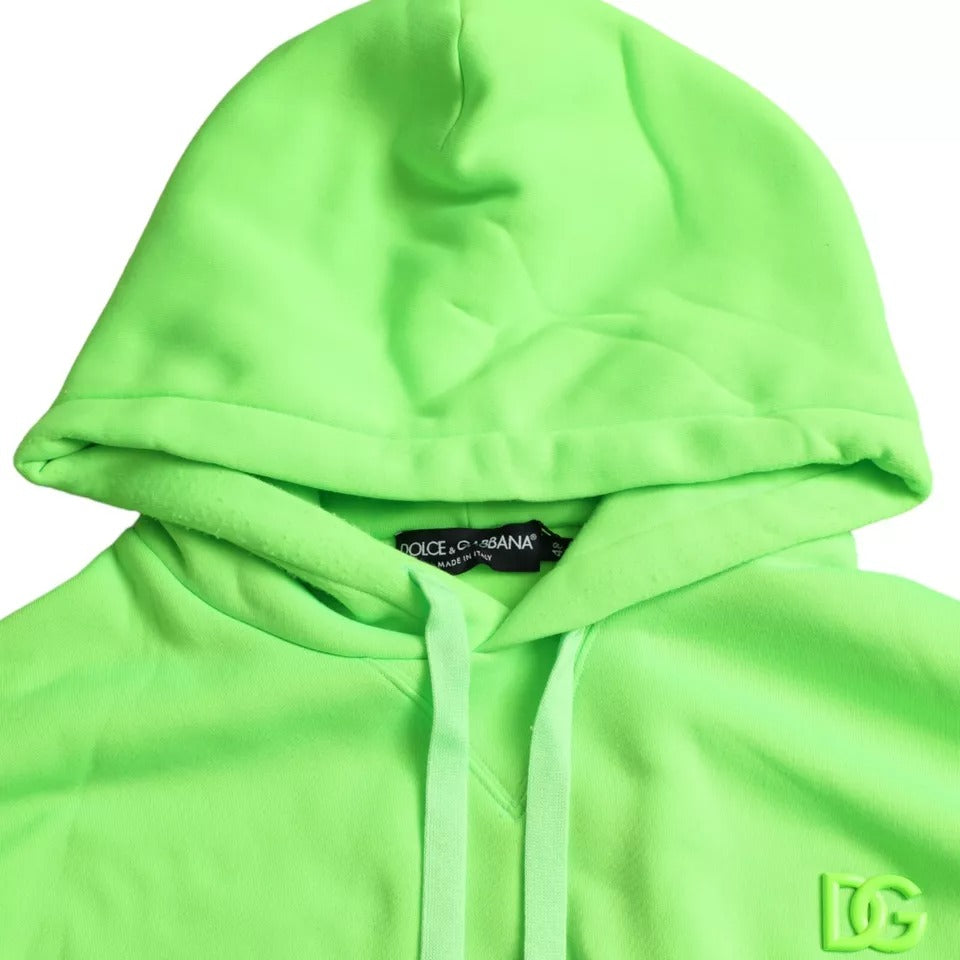 Neongrünes Logo Pullover Kapuzenpullover