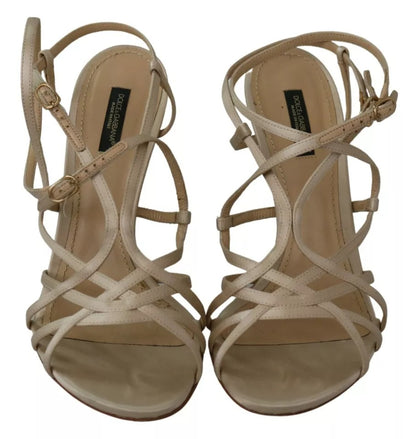 Gold Silk Ankle Strap Heels Sandals Shoes