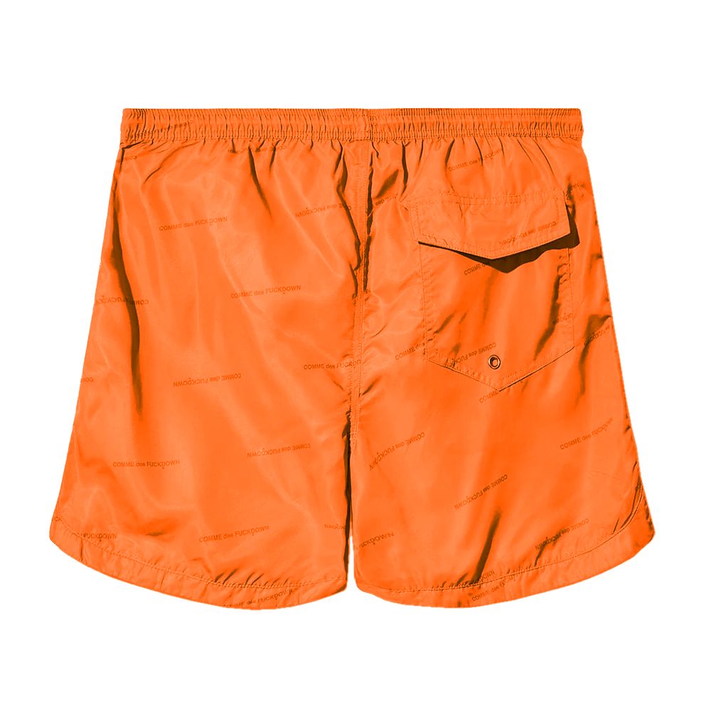 Orangefarbene Badeshorts aus Polyester für Herren