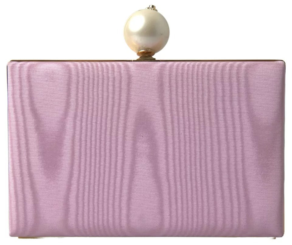 Clutch aus rosa Seide mit Goldrahmen, für Abendveranstaltungen, Partys