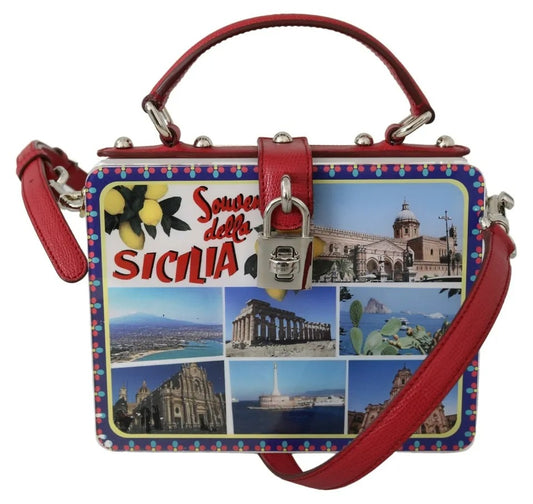 Quadratische Handtasche „Sicilia“ aus Plexiglas in Weiß