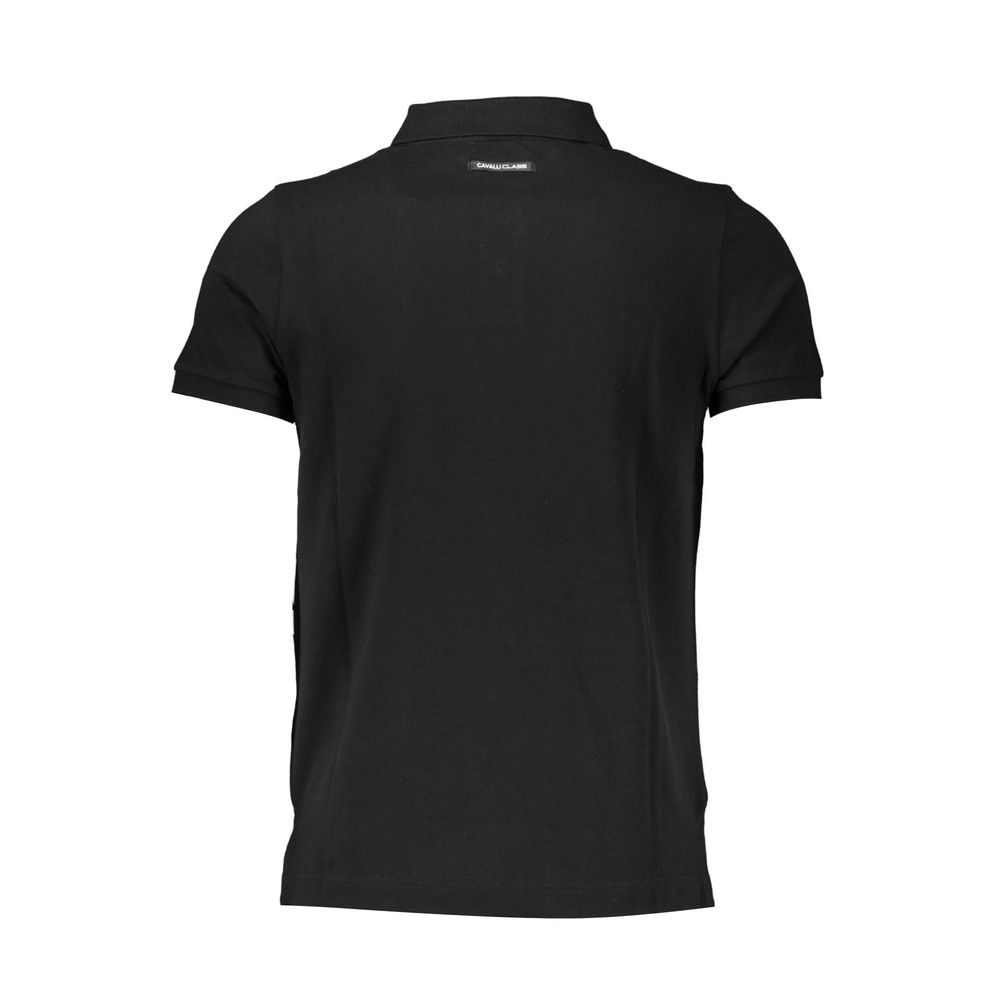 Black Cotton Mens Polo Shirt