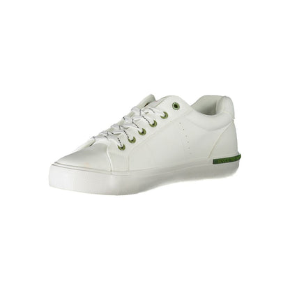 White Polyester Sneaker