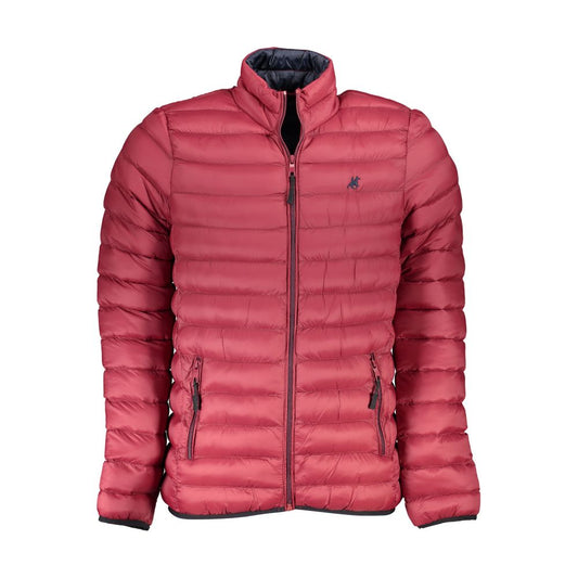 Schicke rosa Herrenjacke aus Nylon-Polyester-Mischgewebe