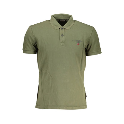 Grünes Poloshirt aus Baumwolle für Herren