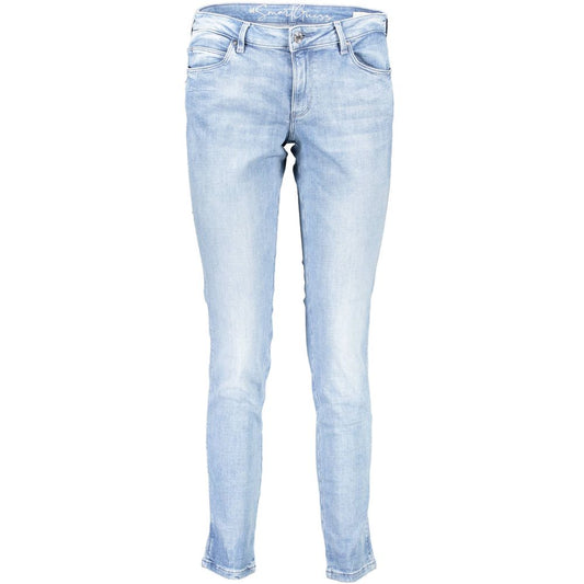 Hellblaue Damenjeans aus Baumwolle