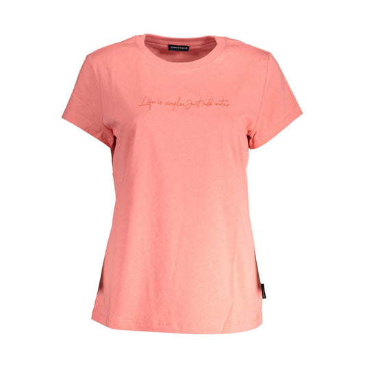 Rosa Baumwoll-T-Shirt für Damen