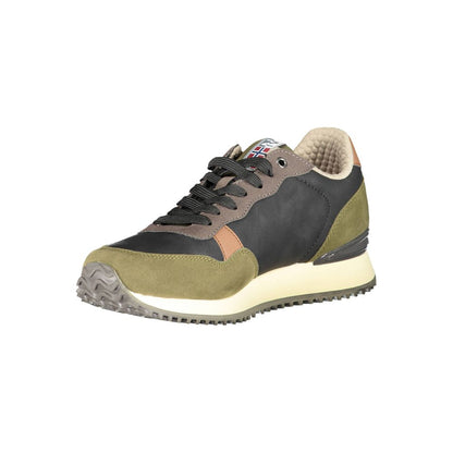 Grüner Polyester Herren Sneaker