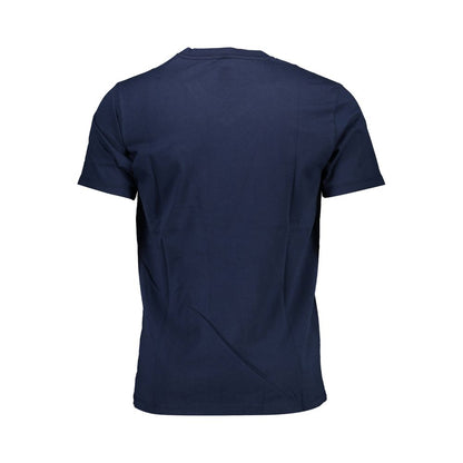 Blue Cotton Men T-Shirt