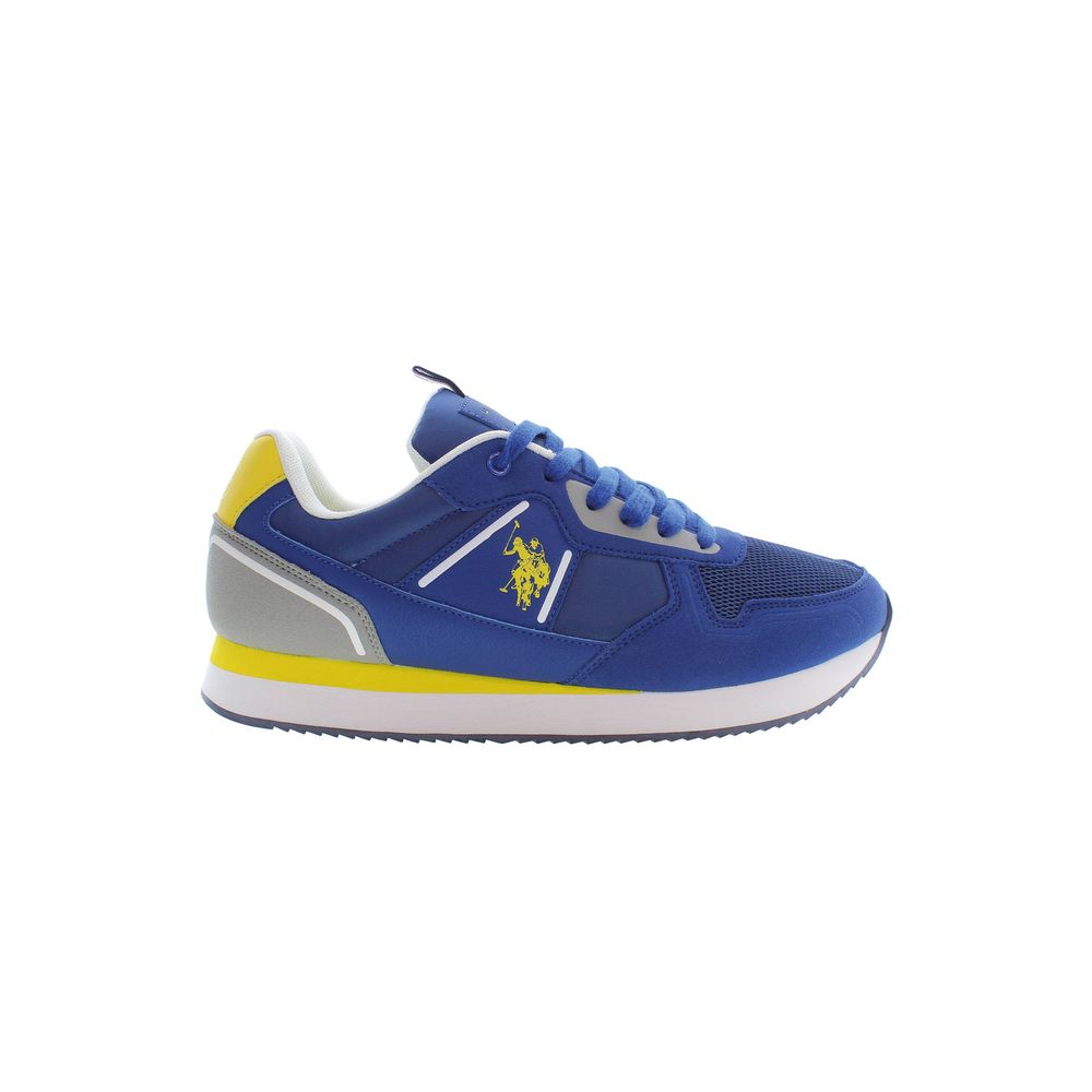 Blue Polyester Men Sneaker