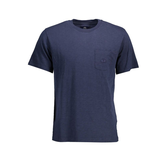 Blue Cotton Men T-Shirt