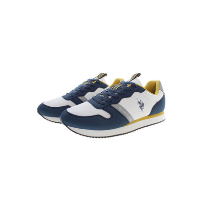 Blue Polyester Men Sneaker