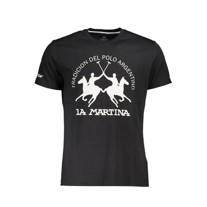 Black Cotton Men T-Shirt