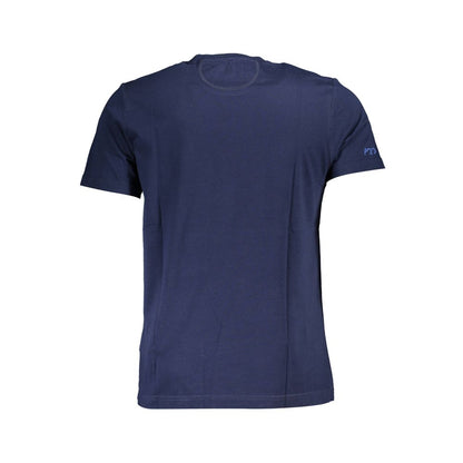 Blue Cotton Men T-Shirt