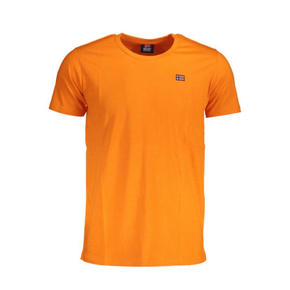 Orangefarbenes Baumwoll-T-Shirt