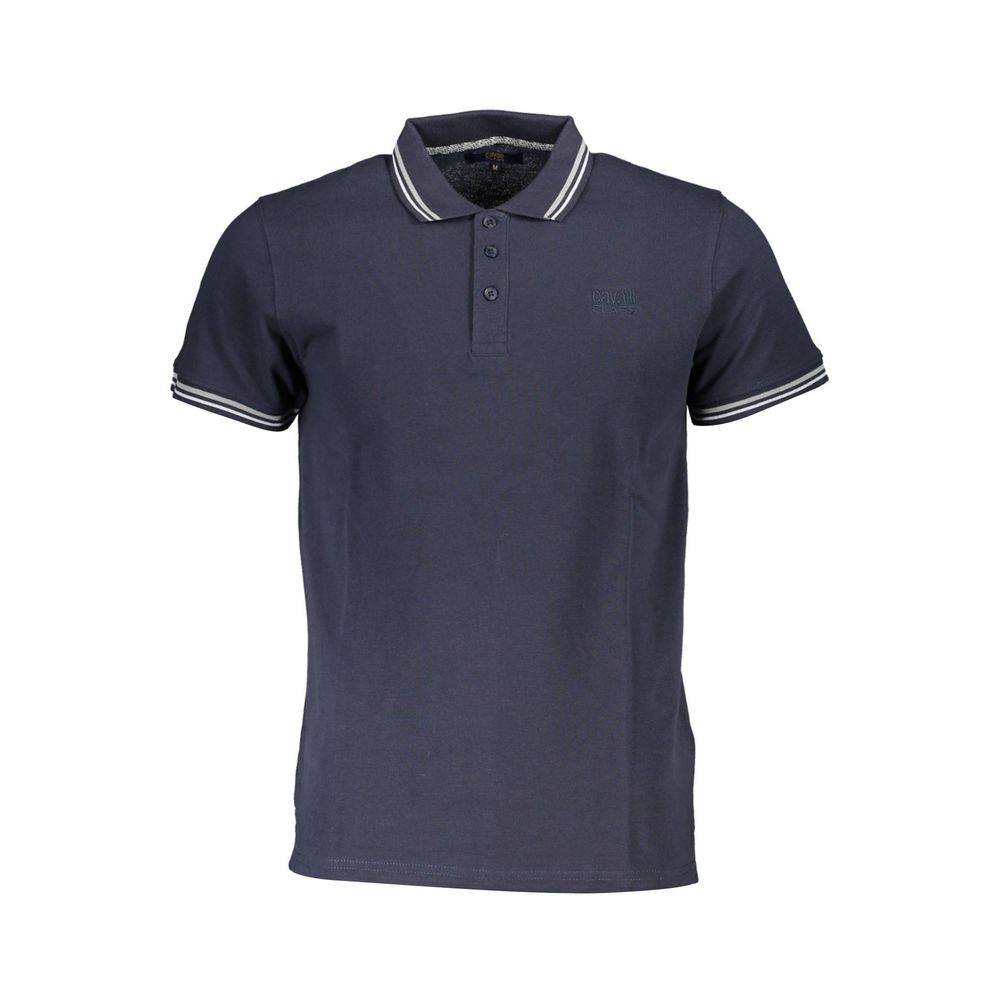 Blue Cotton Polo Shirt