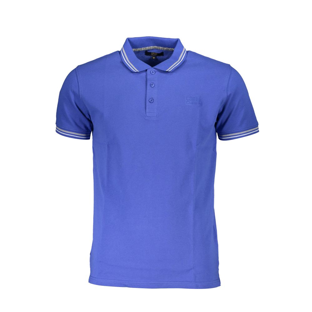 Blue Cotton Polo Shirt