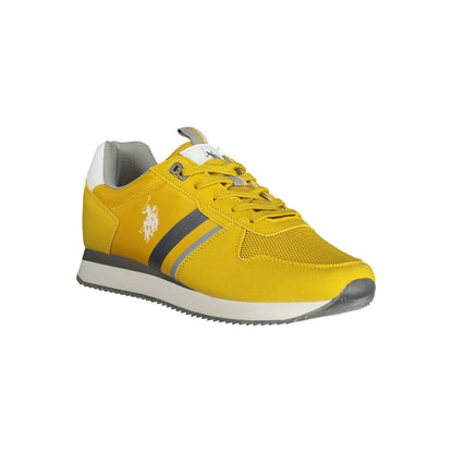 Gelbe Herren-Sneaker aus Polyester