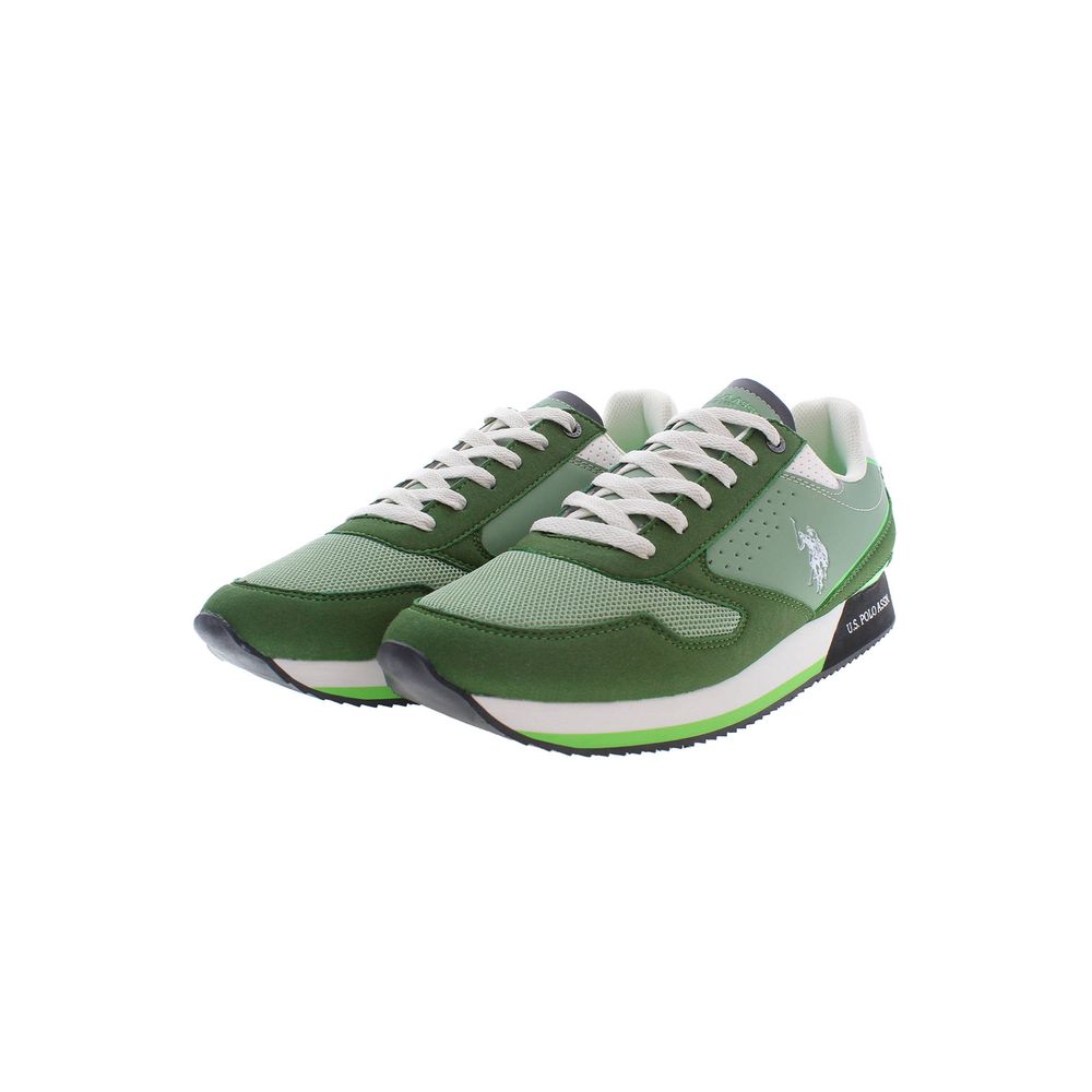 Grüner Polyester Herren Sneaker