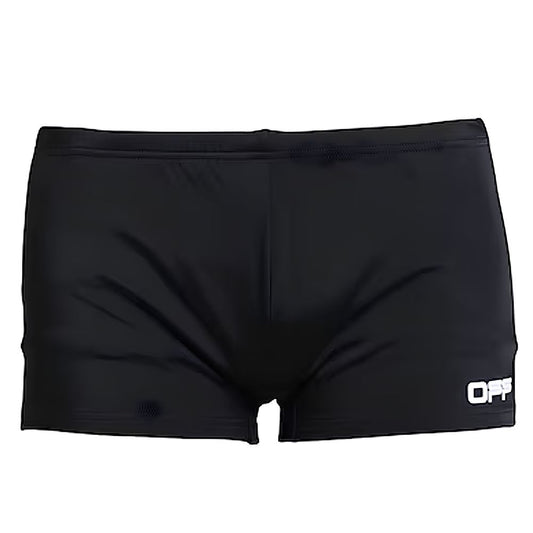 Black Nylon Men's Swim Trunk