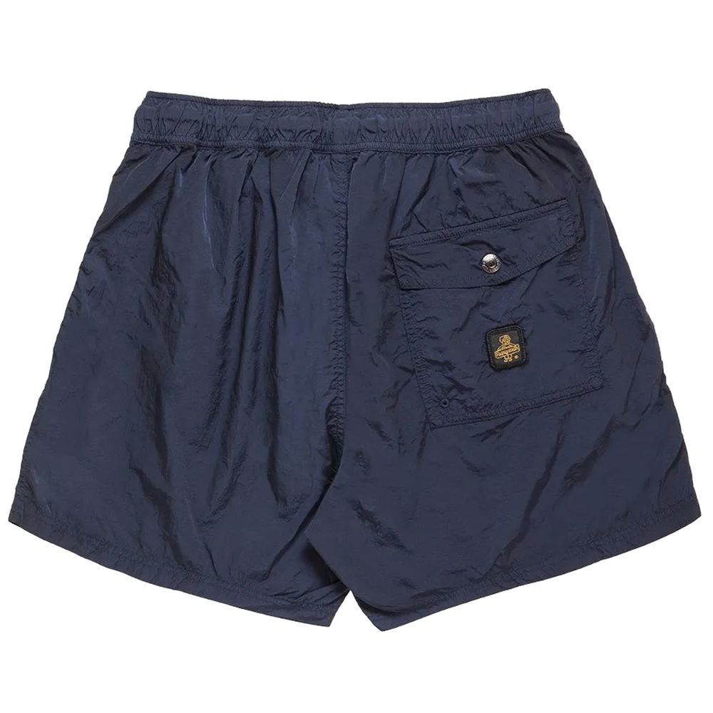 Blue Nylon Men Swim Trunks